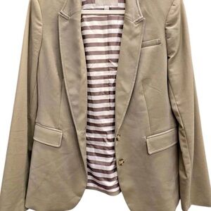 Banana Republic Khaki Blazer with Notched Lapels and Tailored Fit